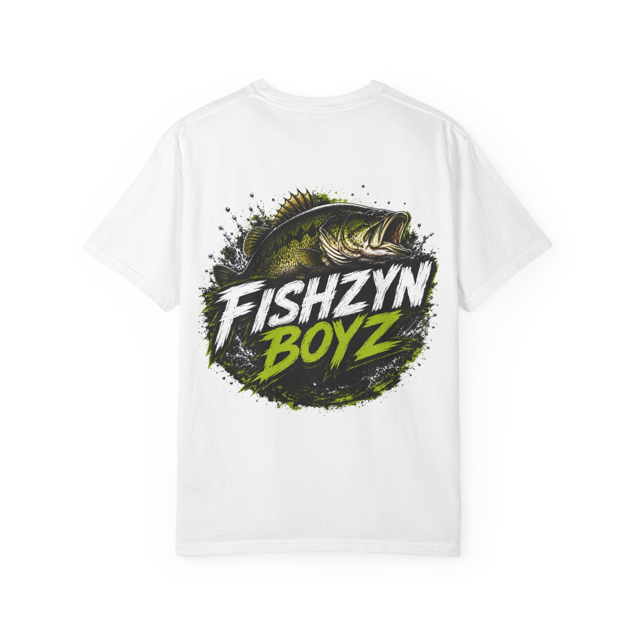 Fishzyn Boyz Front back logo Unisex Garment-Dyed T-shirt