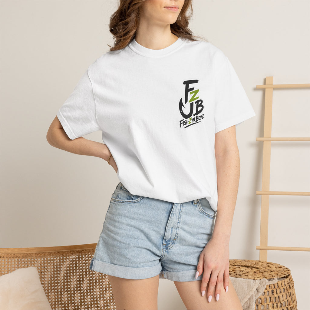 Fishzyn Boyz Front back logo Unisex Garment-Dyed T-shirt